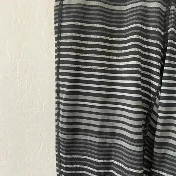Athleta full length striped legging black grey xs - Picture 2 of 4